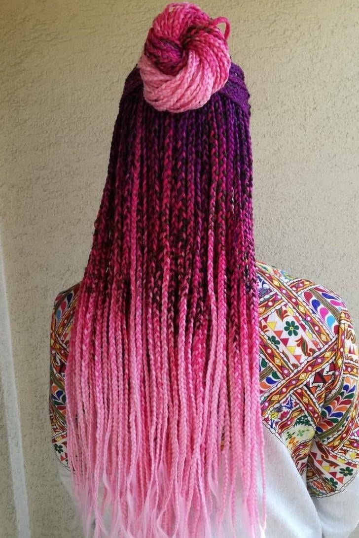 Karışık Renk Afrika Zenci Örgüsü Box Braid Sentetik Saç 60cm 100gr